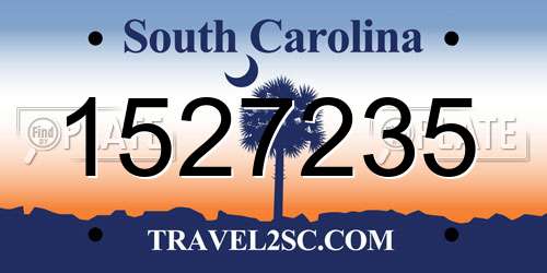 1527235 South Carolina License Plate
