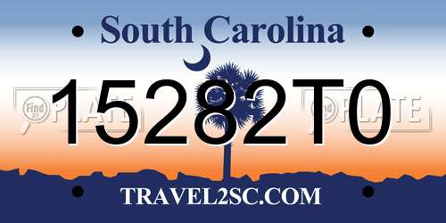 15282T0 South Carolina License Plate