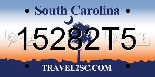 15282T5 South Carolina License Plate