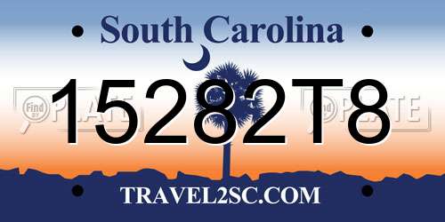 15282T8 South Carolina License Plate