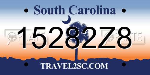 15282Z8 South Carolina License Plate