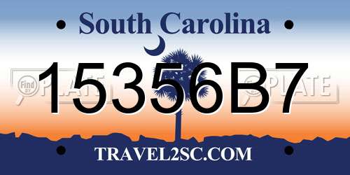 15356B7 South Carolina License Plate