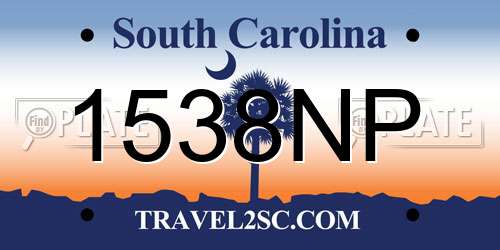 1538NP South Carolina License Plate