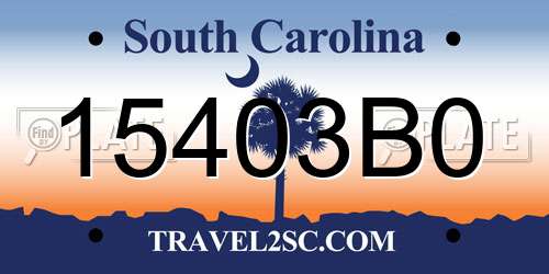 15403B0 South Carolina License Plate