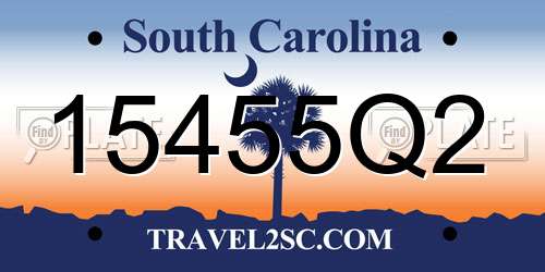 15455Q2 South Carolina License Plate