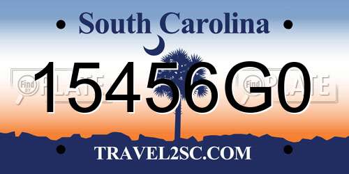 15456G0 South Carolina License Plate