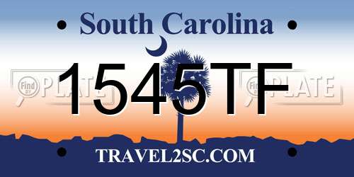 1545TF South Carolina License Plate
