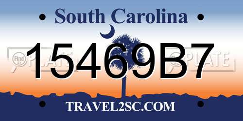15469B7 South Carolina License Plate