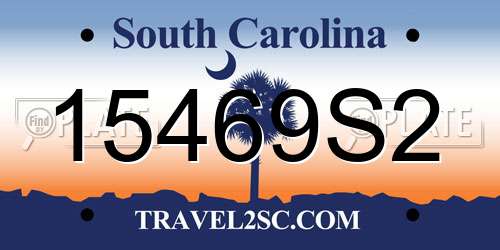 15469S2 South Carolina License Plate