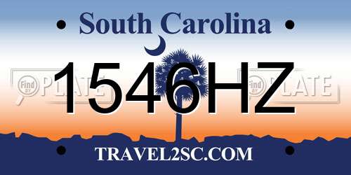 1546HZ South Carolina License Plate