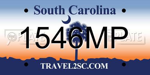 1546MP South Carolina License Plate