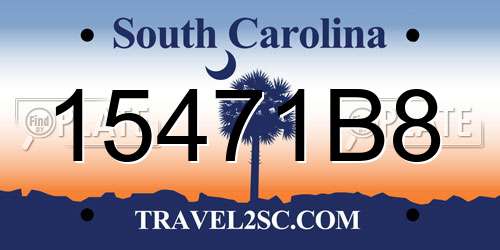 15471B8 South Carolina License Plate