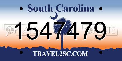 1547479 South Carolina License Plate