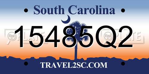 15485Q2 South Carolina License Plate