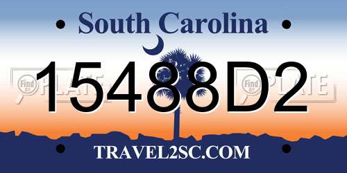 15488D2 South Carolina License Plate