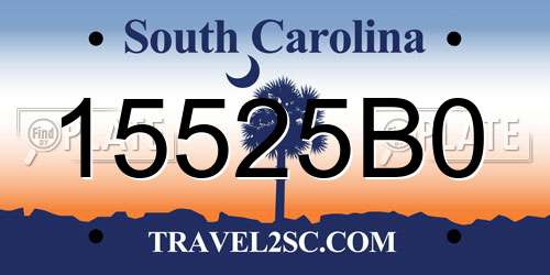 15525B0 South Carolina License Plate