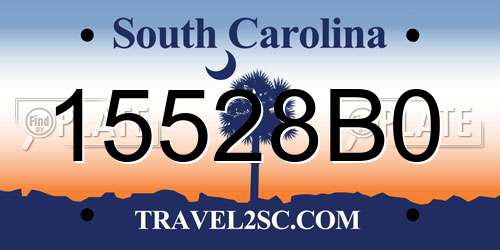 15528B0 South Carolina License Plate