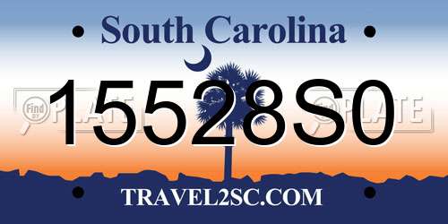 15528S0 South Carolina License Plate