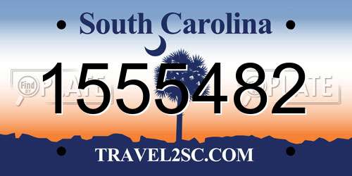 1555482 South Carolina License Plate