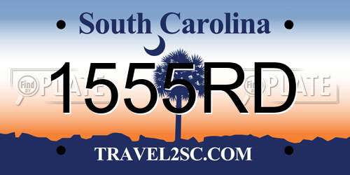1555RD South Carolina License Plate