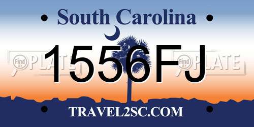 1556FJ South Carolina License Plate