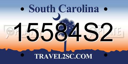 15584S2 South Carolina License Plate