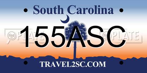 155ASC South Carolina License Plate