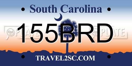 155BRD South Carolina License Plate