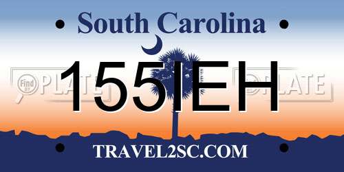 155IEH South Carolina License Plate