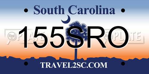 155SRO South Carolina License Plate