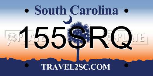 155SRQ South Carolina License Plate