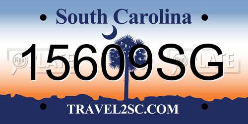 15609SG South Carolina License Plate