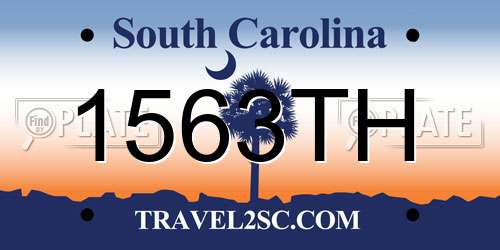 1563TH South Carolina License Plate