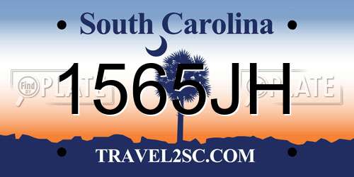 1565JH South Carolina License Plate
