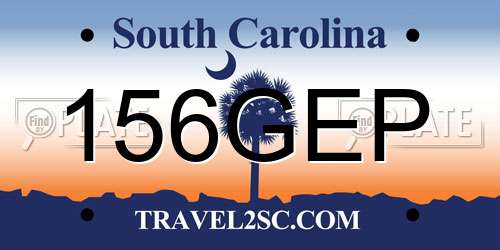 156GEP South Carolina License Plate