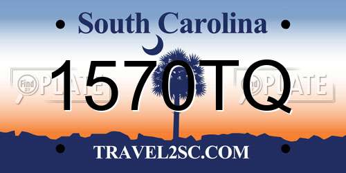 1570TQ South Carolina License Plate