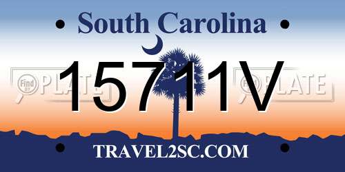 15711V South Carolina License Plate