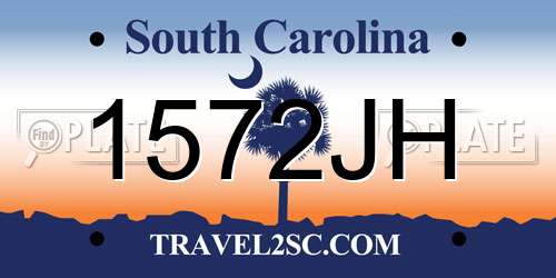 1572JH South Carolina License Plate