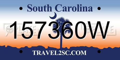 157360W South Carolina License Plate