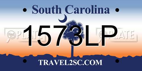 1573LP South Carolina License Plate