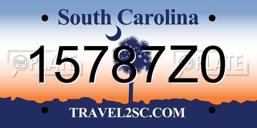 15787Z0 South Carolina License Plate