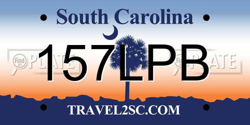 157LPB South Carolina License Plate