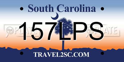 157LPS South Carolina License Plate