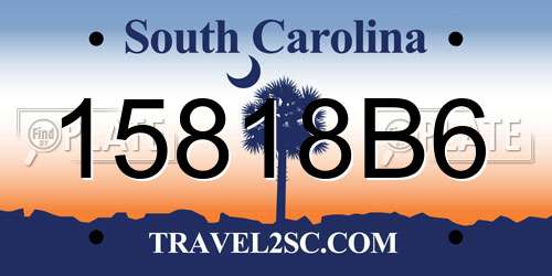 15818B6 South Carolina License Plate