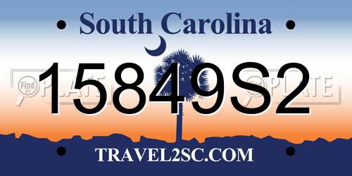 15849S2 South Carolina License Plate