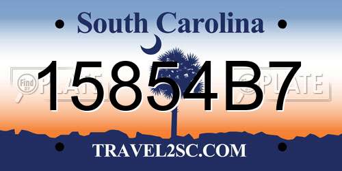 15854B7 South Carolina License Plate