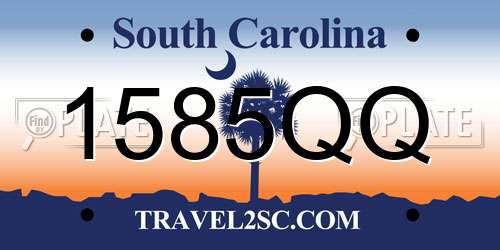 1585QQ South Carolina License Plate