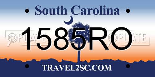 1585RO South Carolina License Plate