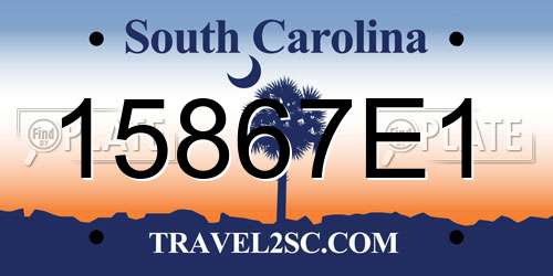 15867E1 South Carolina License Plate