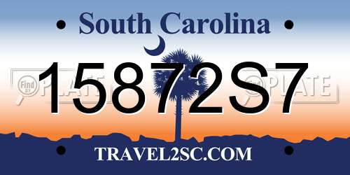 15872S7 South Carolina License Plate